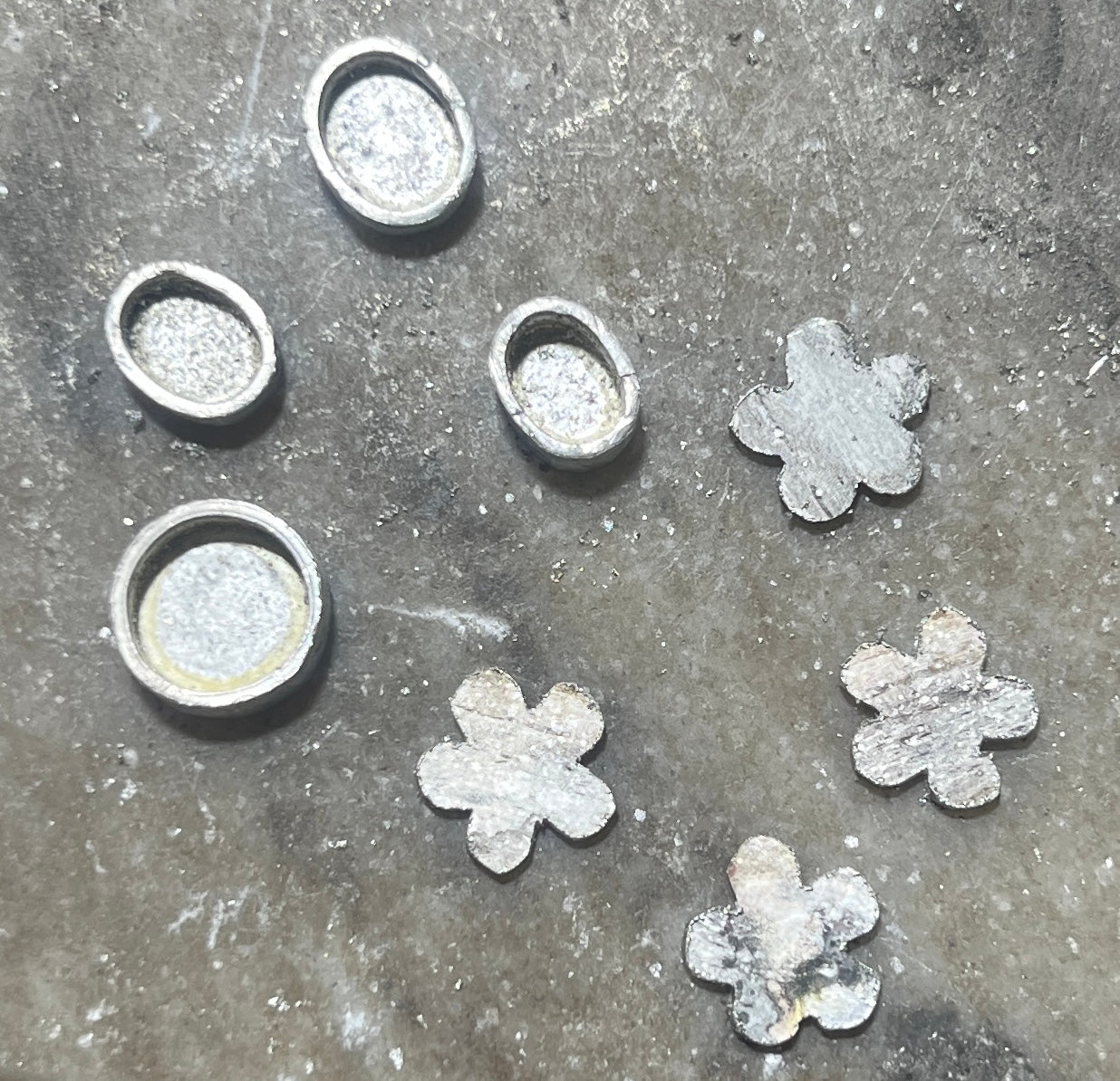 Sterling Silver Opal Cabochon Flower Adjustable Ring Size 7