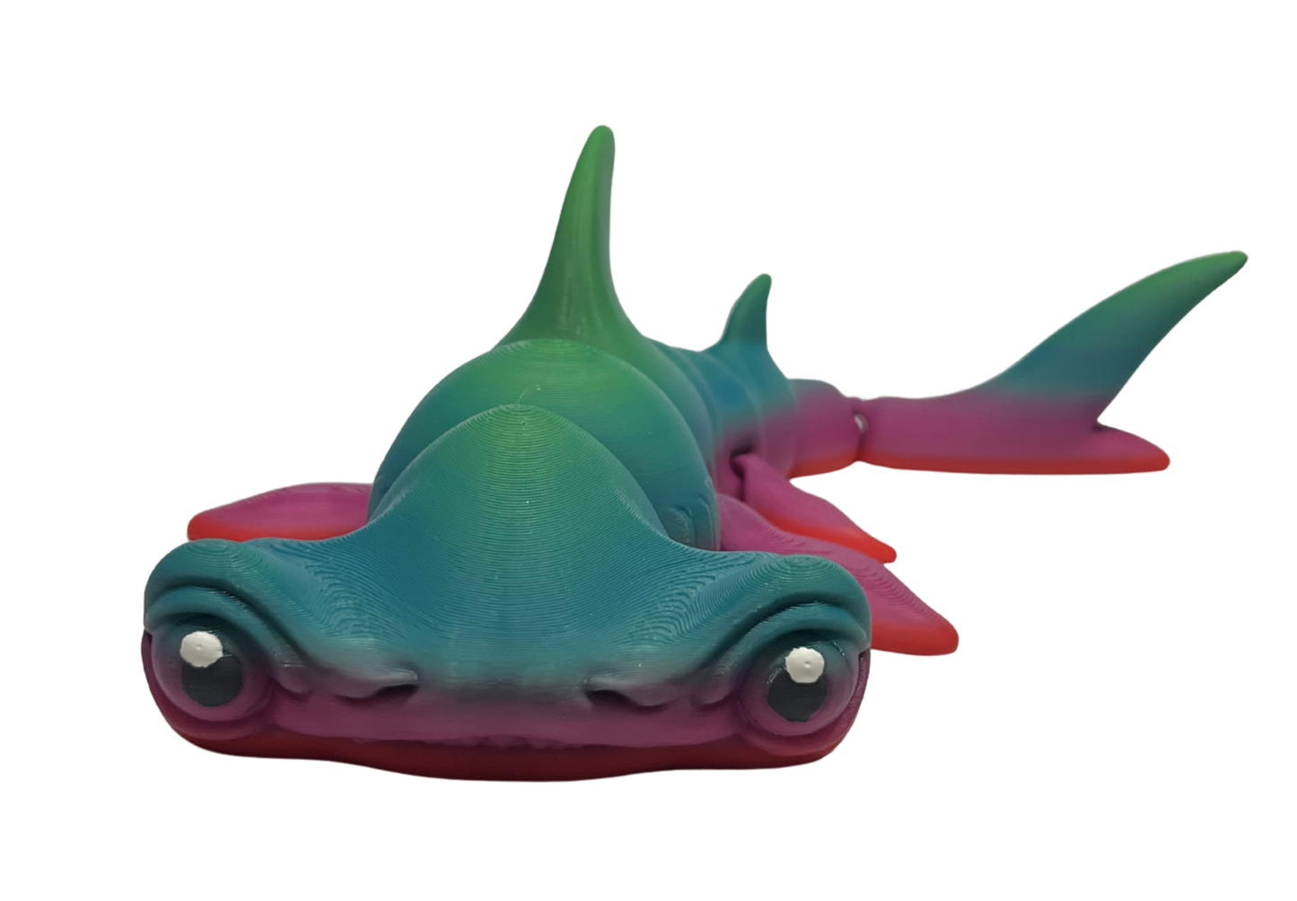 "HUGO" 3D Printed PLA Hammerhead Shark Fidget Toy