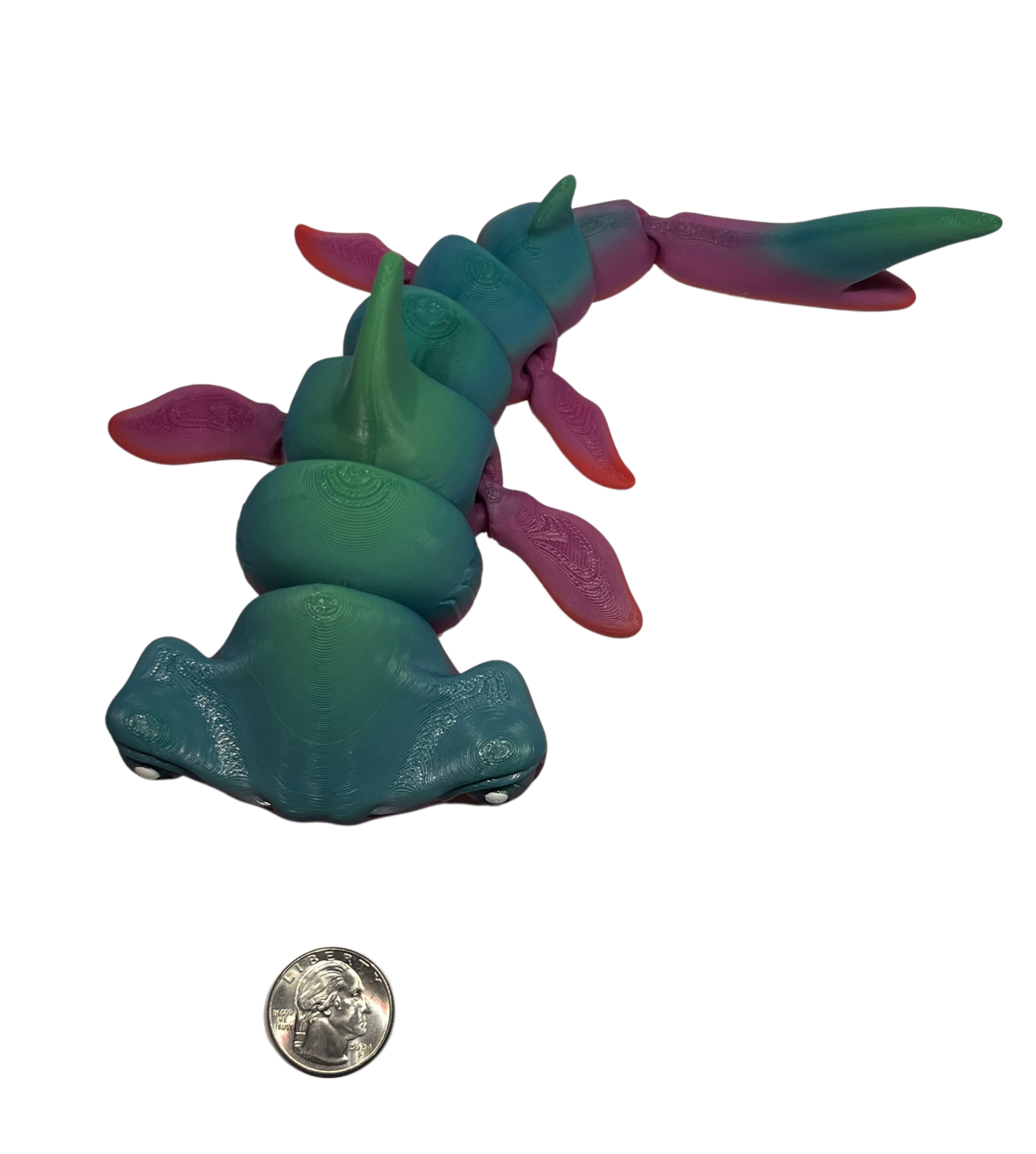 "HUGO" 3D Printed PLA Hammerhead Shark Fidget Toy