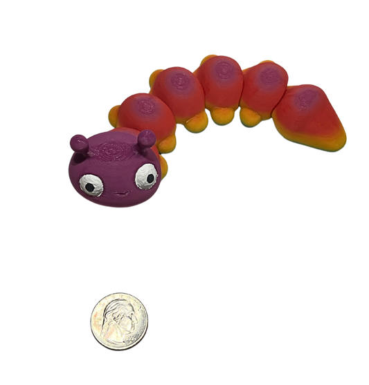 "CANDACE" 3D Printed PLA Caterpillar Fidget Toy
