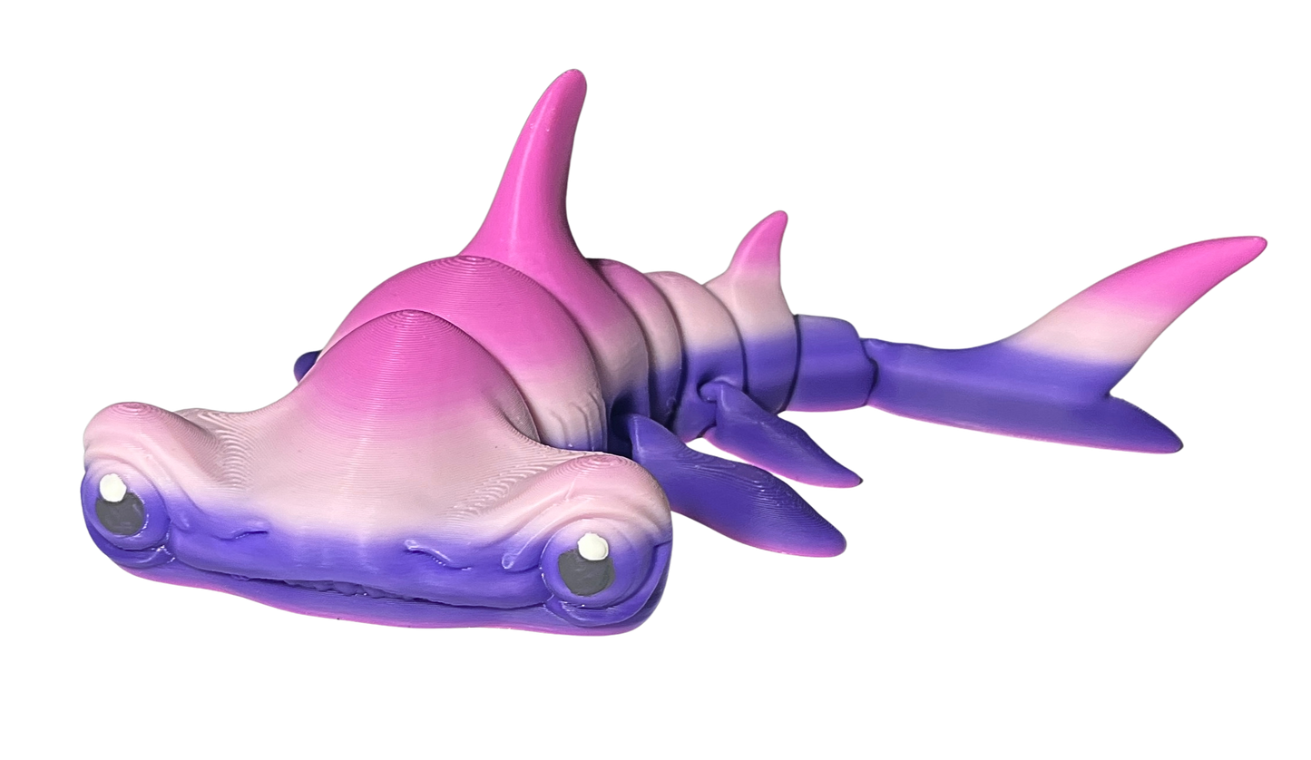 "HELGA" 3D Printed PLA Hammerhead Shark Fidget Toy