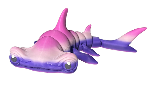 "HELGA" 3D Printed PLA Hammerhead Shark Fidget Toy