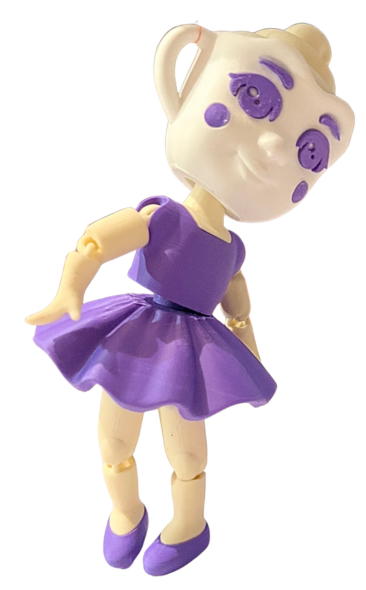 "CAFÉ BELLA" 3D Printed Cappuccina Ballerina Fidget Toy