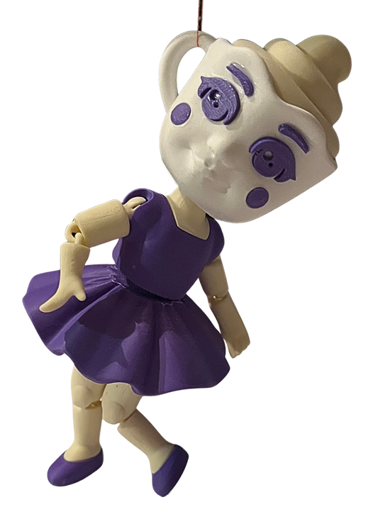 "CAFÉ BELLA" 3D Printed Cappuccina Ballerina Fidget Toy