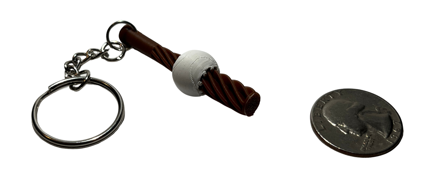 3D Printed Bat And Ball Passthrough Fidget Keychain