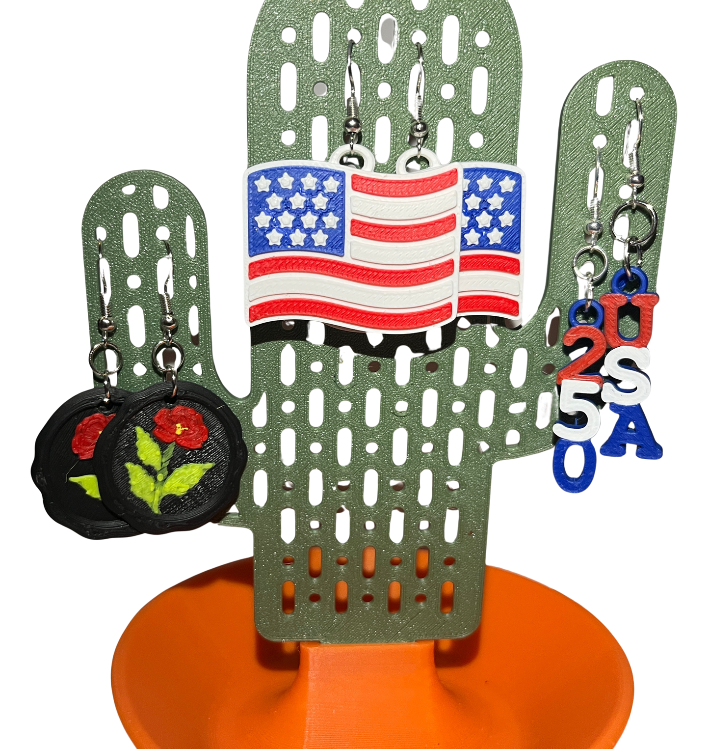 "CELEBRATE" 3D Printed Hypoallergenic Earring Set