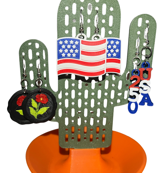 "CELEBRATE" 3D Printed Hypoallergenic Earring Set