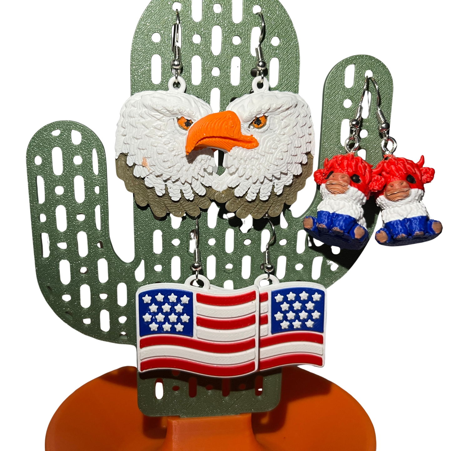 "PROUD" 3D Printed Hypoallergenic Earring Set
