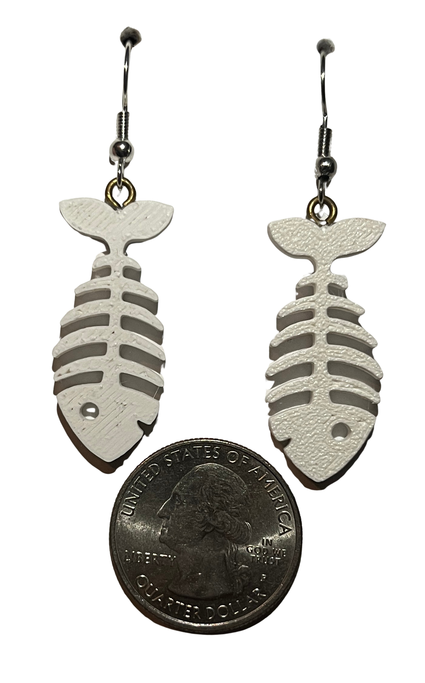 3D Printed Hypoallergenic Earrings "FISHBONE"