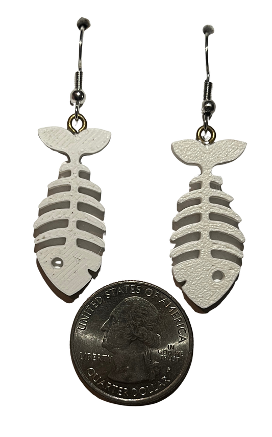 3D Printed Hypoallergenic Earrings "FISHBONE"