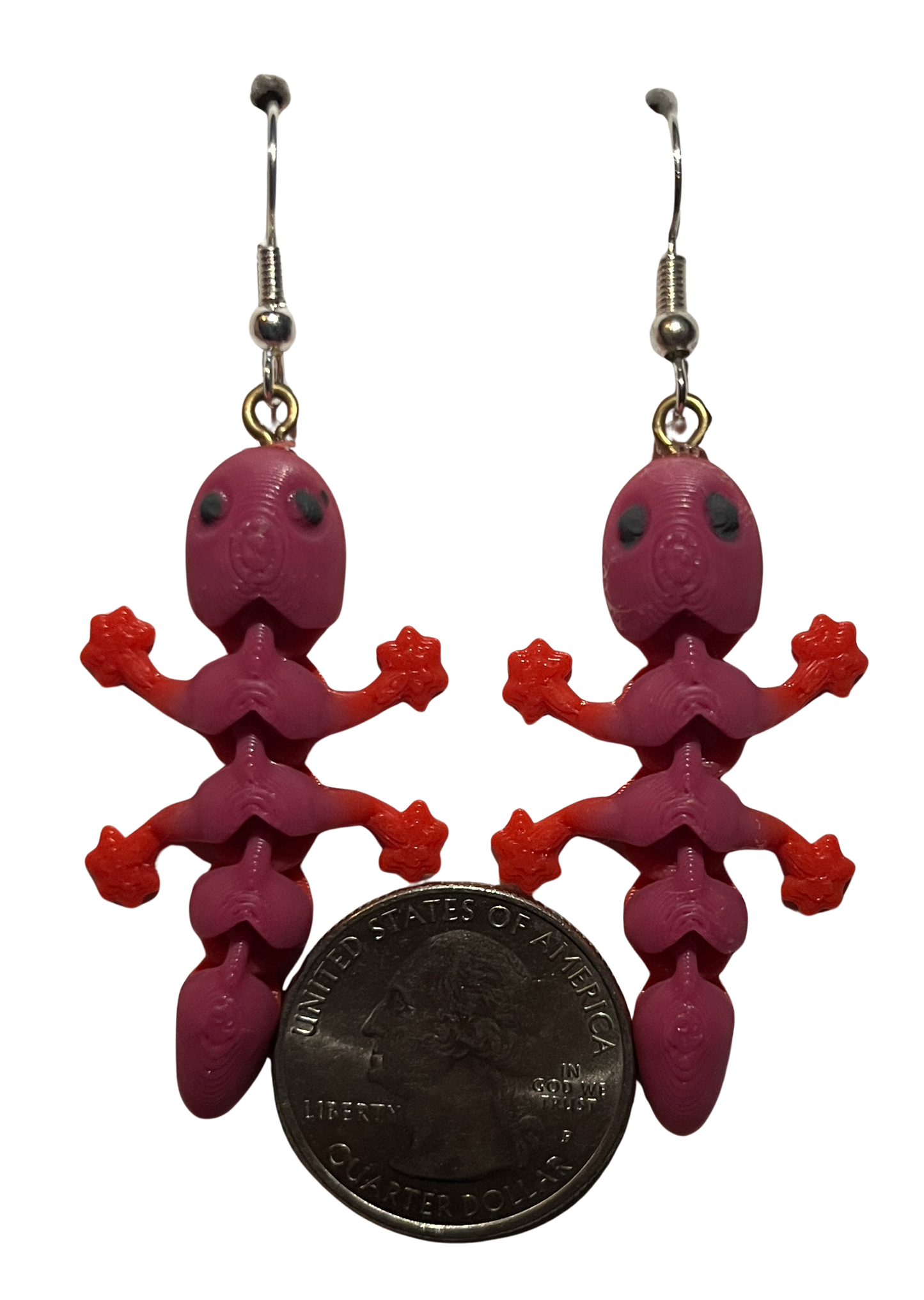 3D Printed Hypoallergenic Earrings "FIDGET LIZARDS"