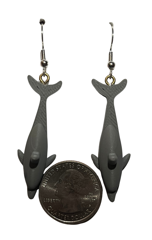 3D Printed Hypoallergenic Earrings "DOLPHIN"