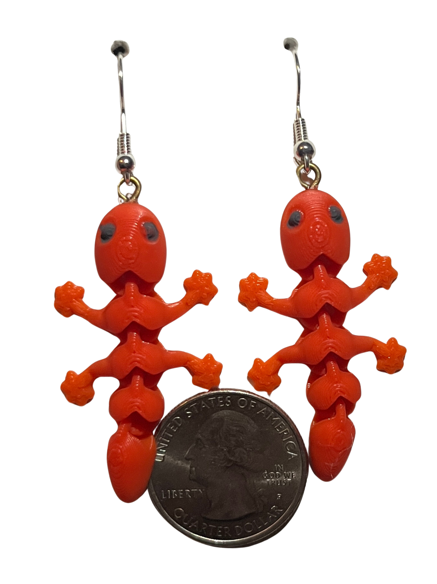 3D Printed Hypoallergenic Earrings "FIDGET LIZARDS"