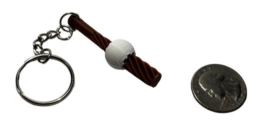 3D Printed Bat And Ball Passthrough Fidget Keychain