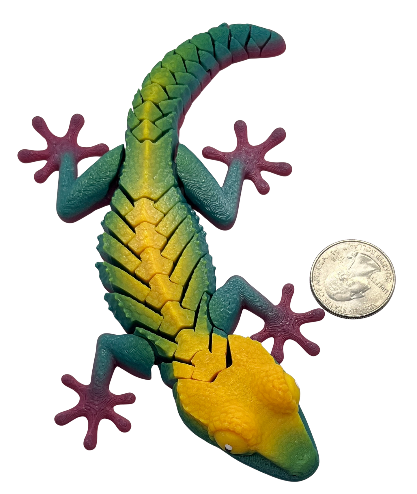 "GRETTA" 3D Printed PLA Gecko Fidget Toy